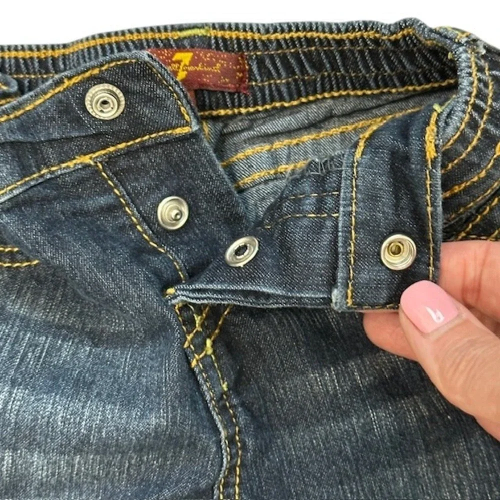 7 For All Mankind Kids Denim Jeans Dark Wash Snap‎ Button Closure 18M